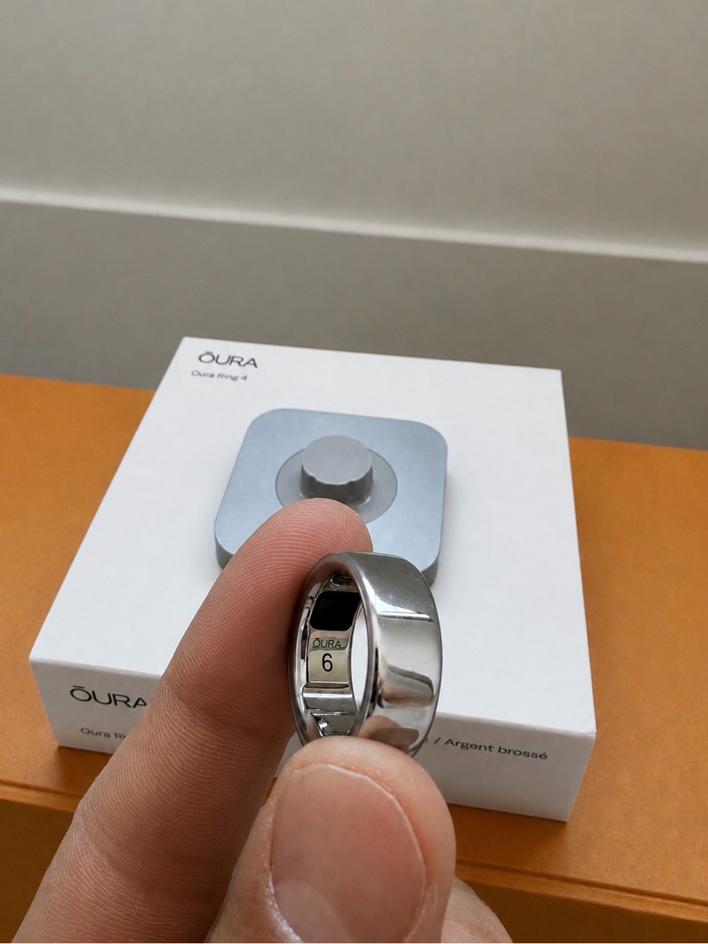 Oura Ring 4 Brushed Silver Smart Health Ring